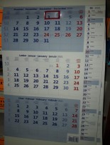 Kalendář nástěnný 3 měsíční